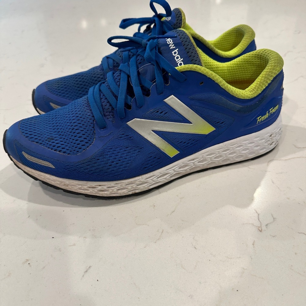 New Balance Fresh Foam Zante v2 Mens Blue Lime Running Shoes MZANTGB2 Size 9.5